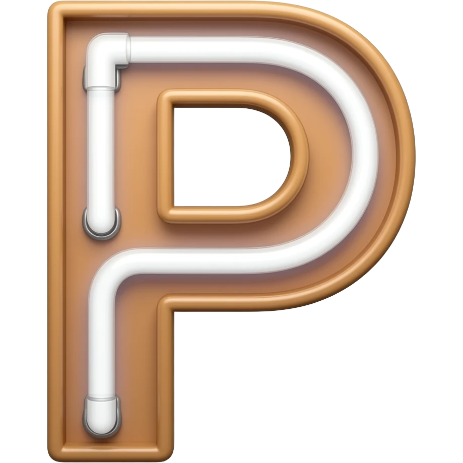 two letters P displayed in three-dimensional neon emoji | AI Emoji ...