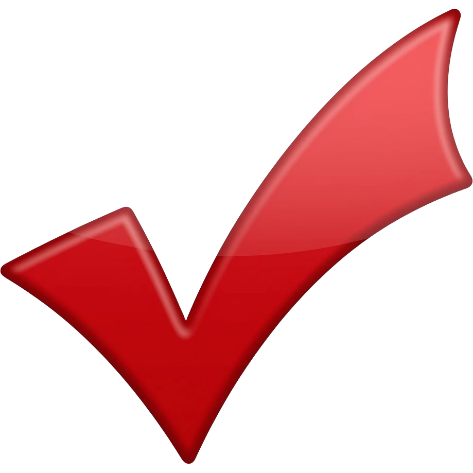 only red check mark emoji
