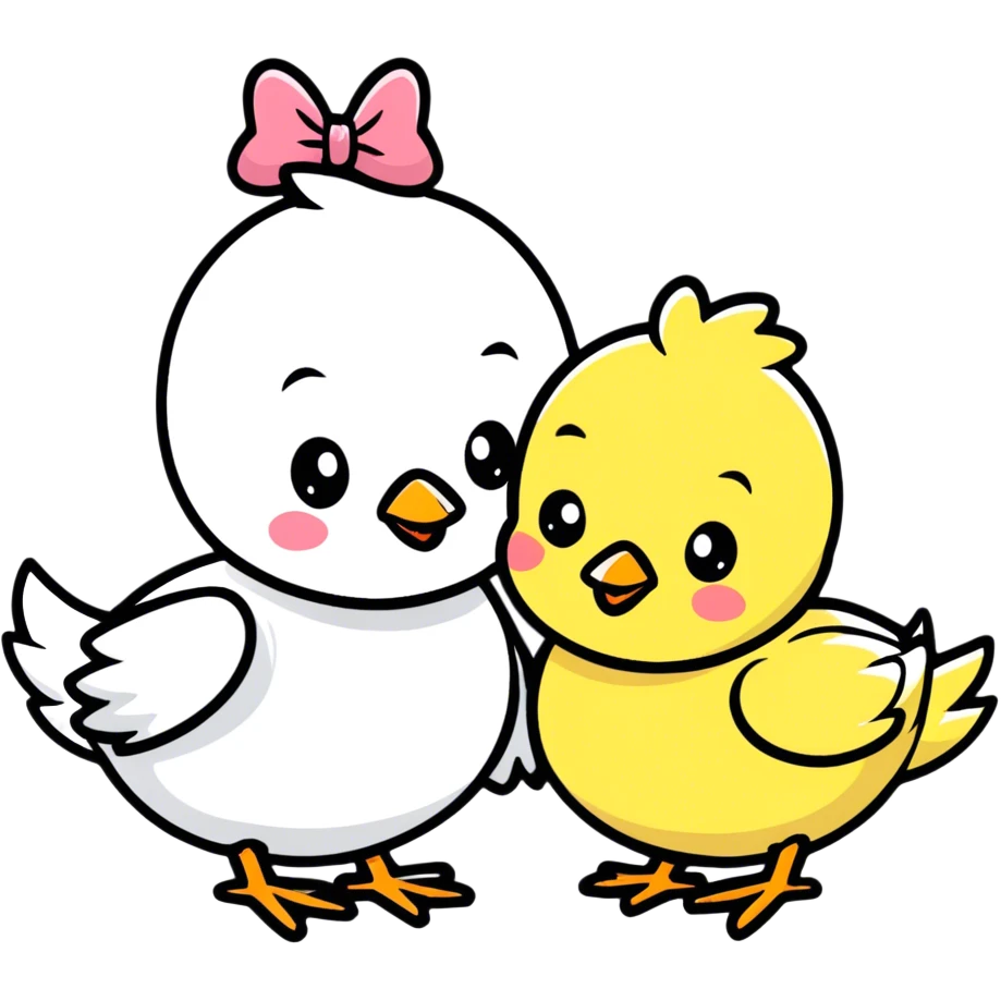 Chick couple emoji