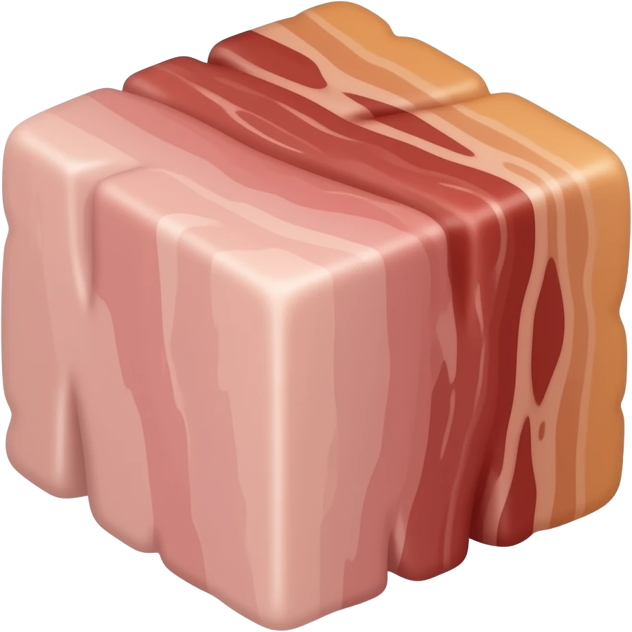 Ham cubes cooked emoji