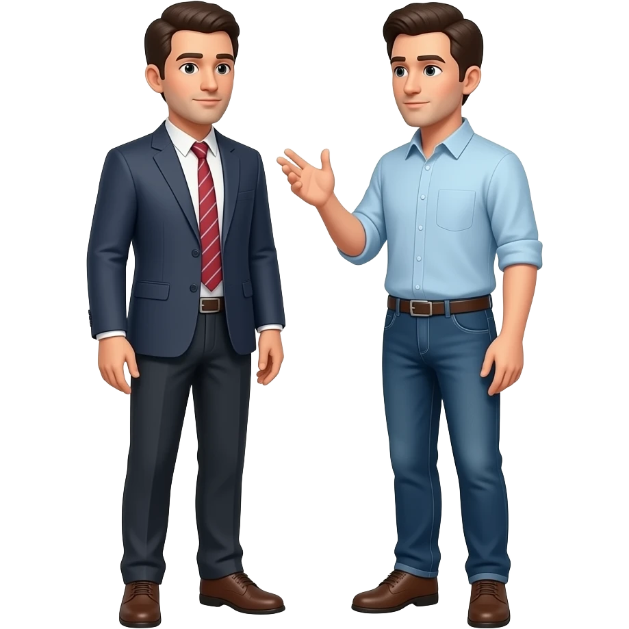 2 hombres hablando full body emoji