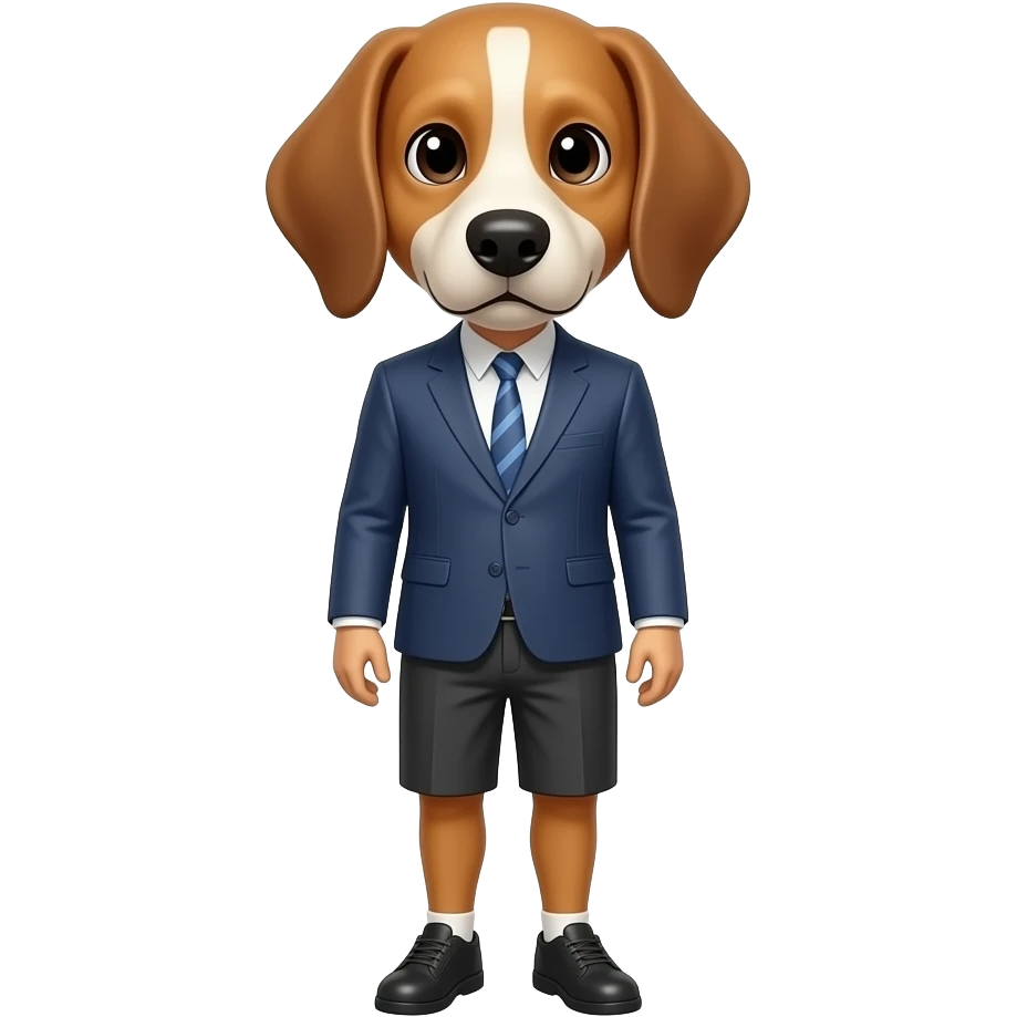 Dog with human head emoji