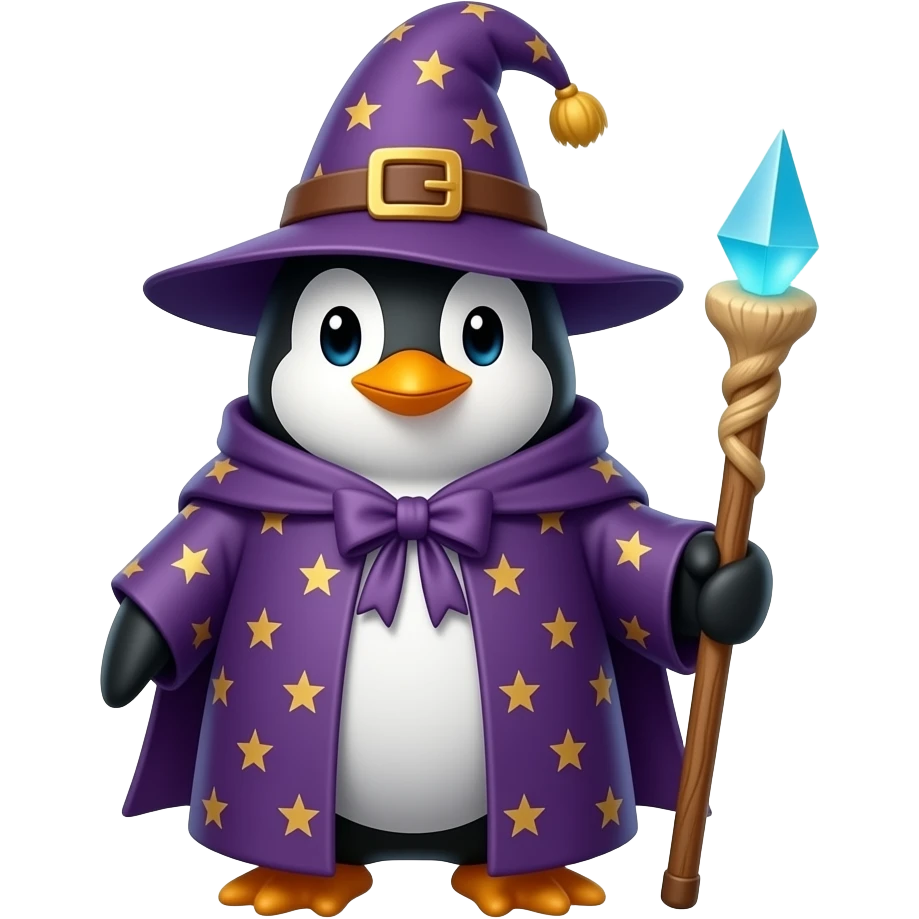 Penguin Wizard emoji