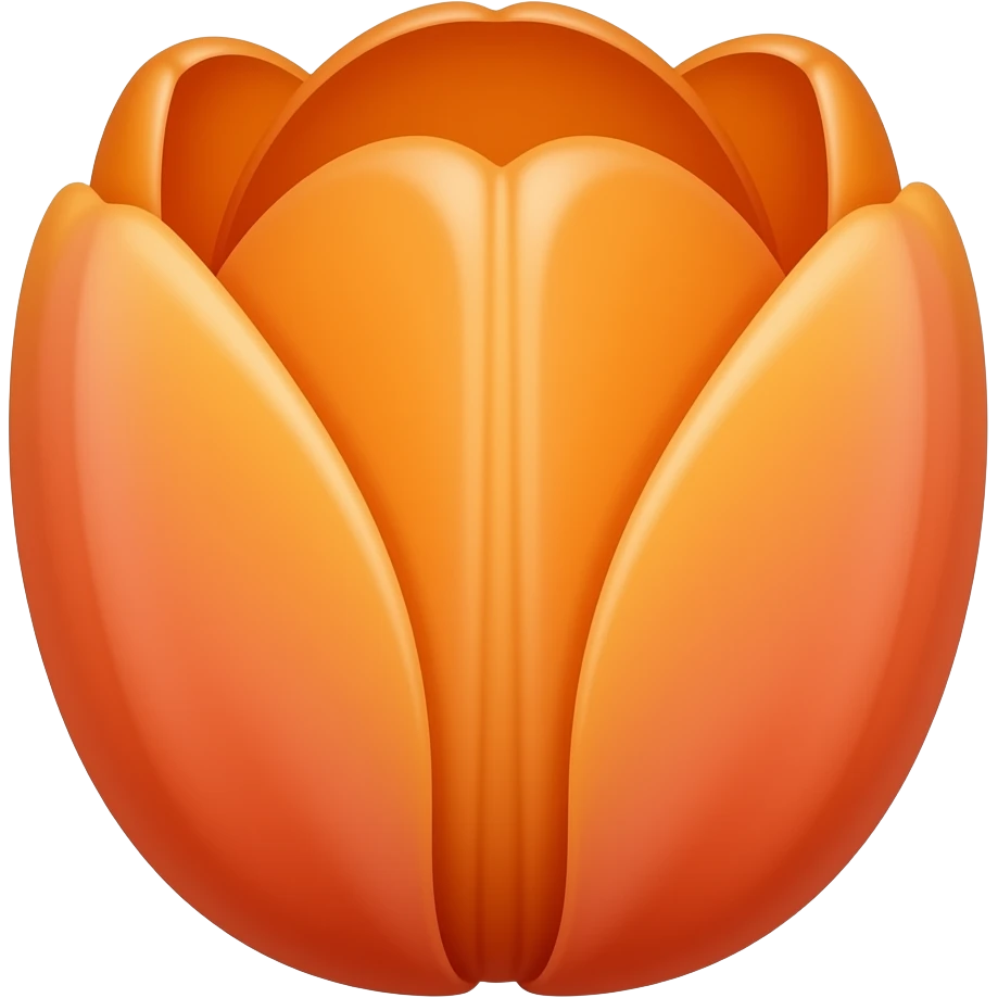 Orange tulip emoji