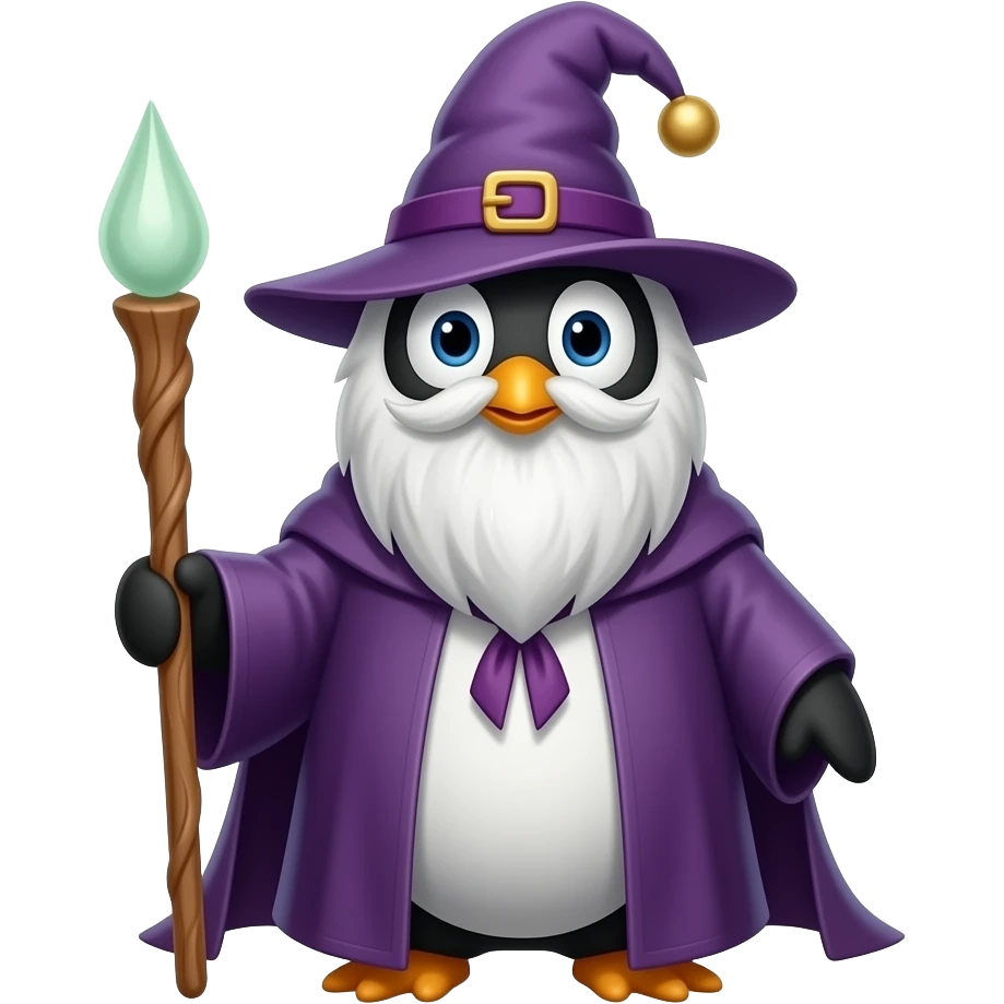 Penguin Wizard emoji