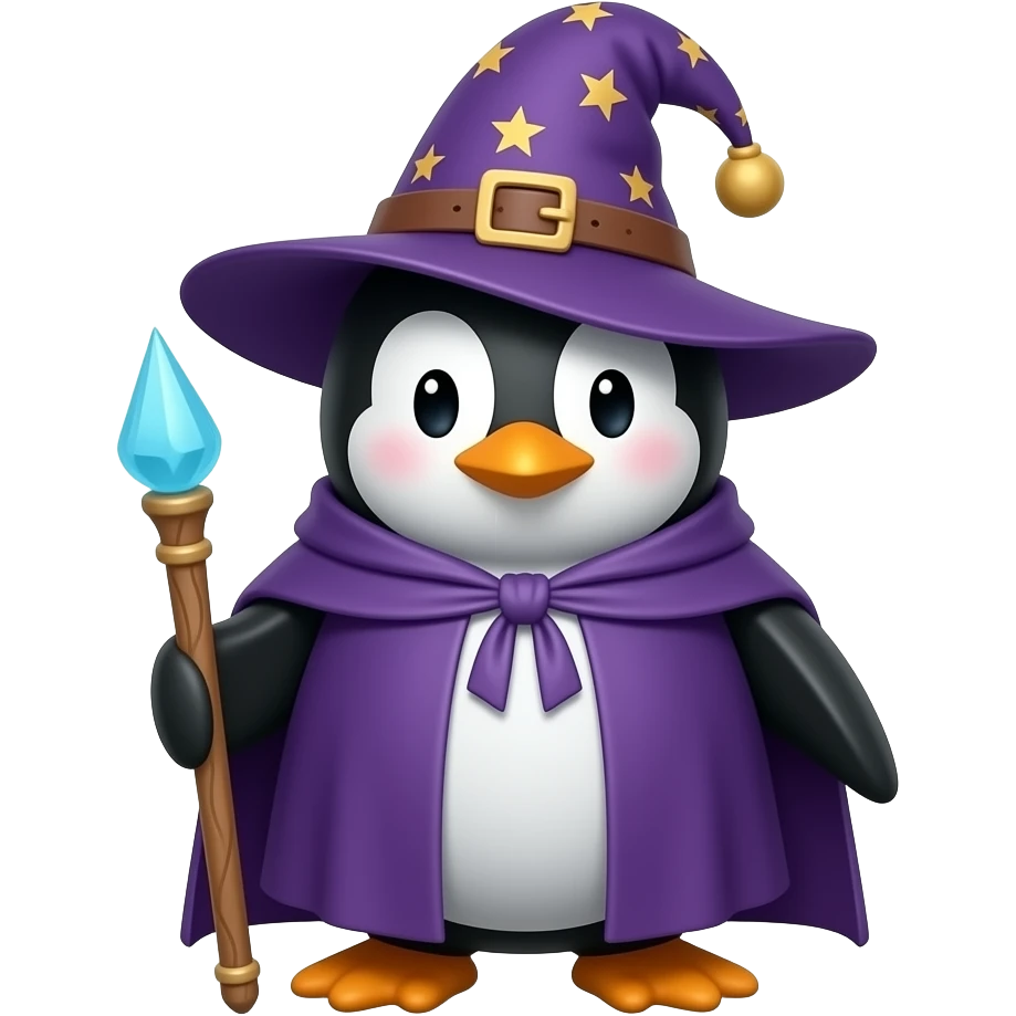 Penguin Wizard emoji