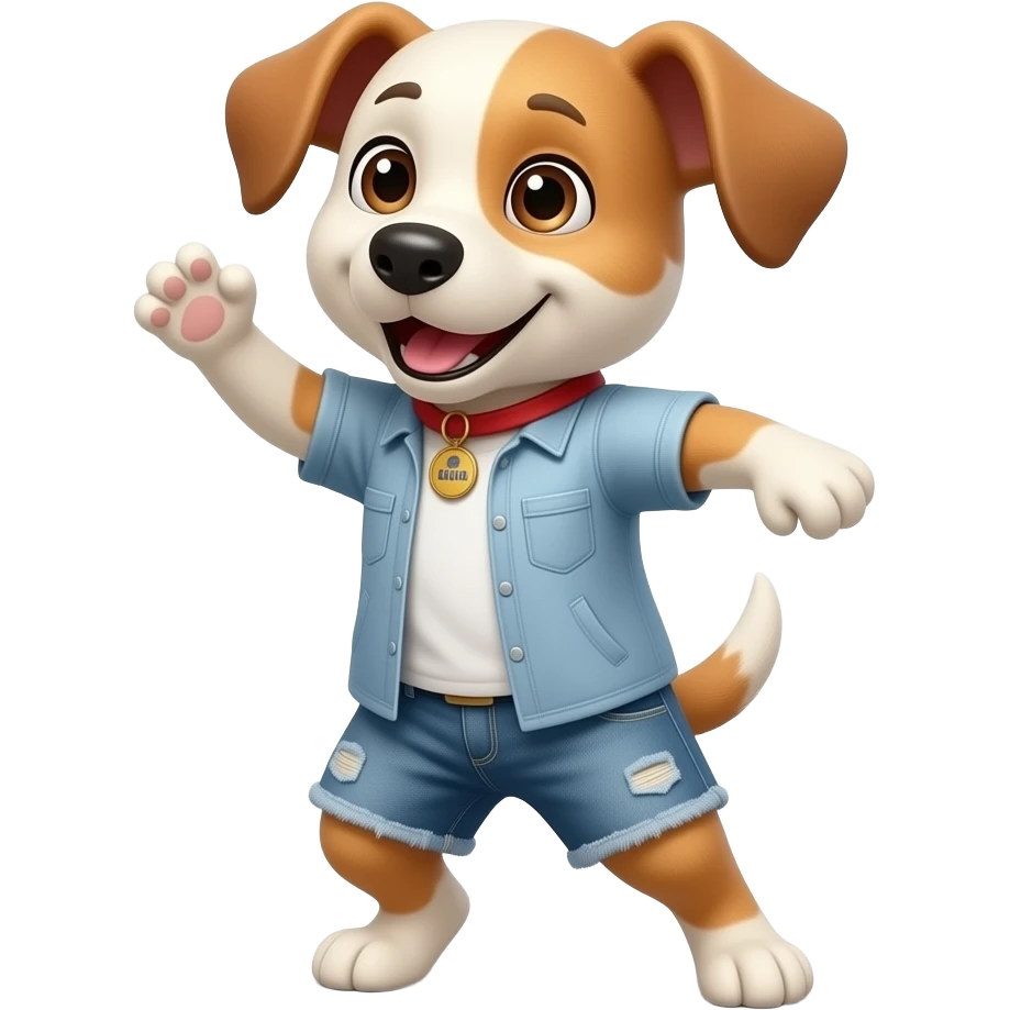 Doggy dancing emoji