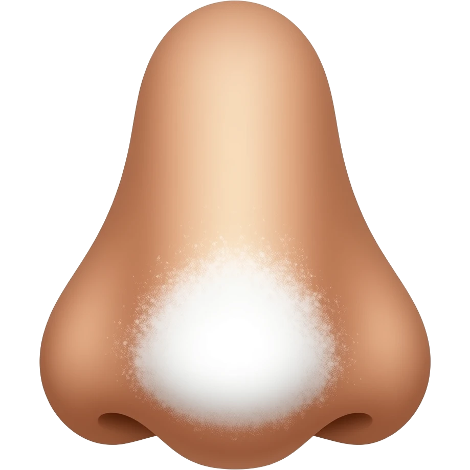 nose with white powder emoji