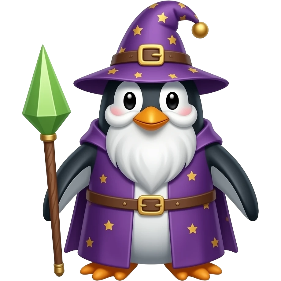 Penguin Wizard emoji