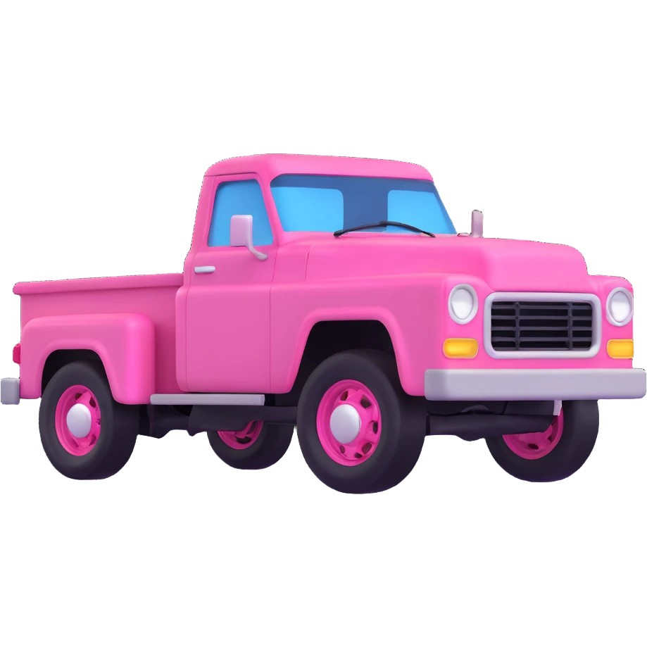 pink truck emoji