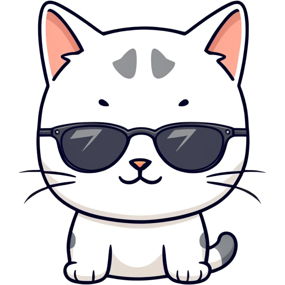 Cat with sunglasses emoji