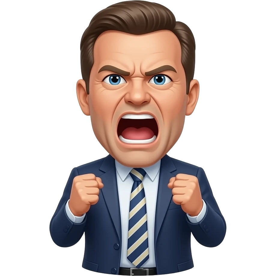 6. Angry Football Manager    Screaming touchline energy. emoji