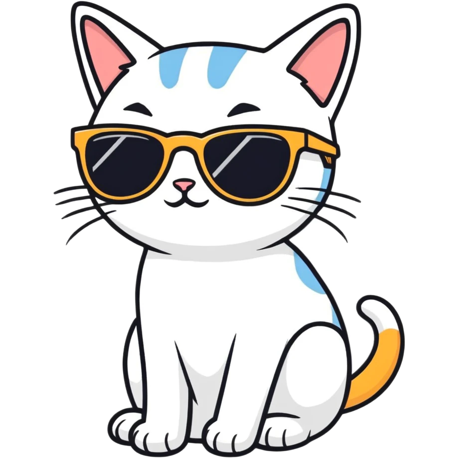 Cat with sunglasses emoji