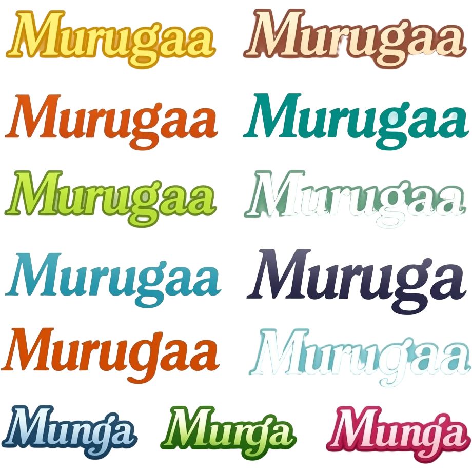 Murugaa diff font style emoji