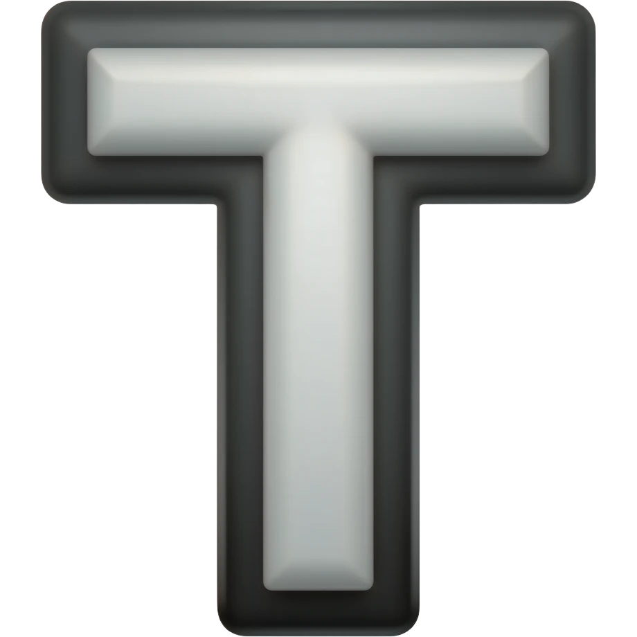Nur aus dem T in schwarz weiß emoji
