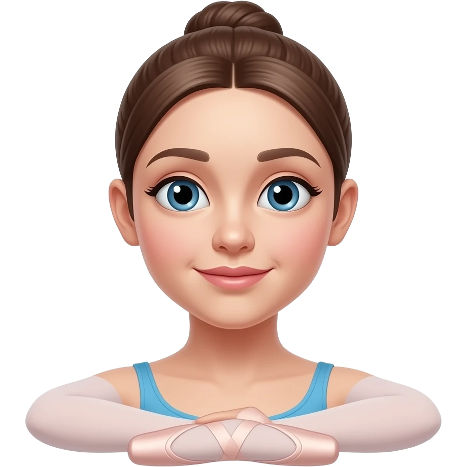Ballerina doing an arabesque emoji