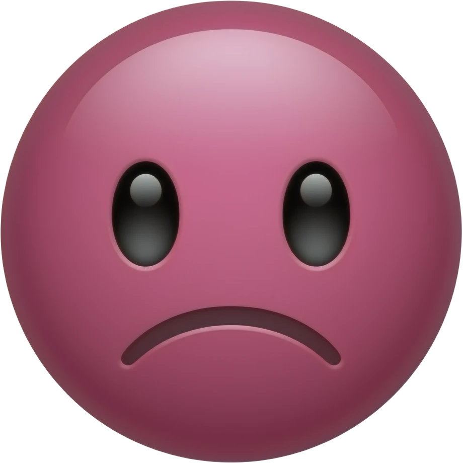Dark pink sad face emoji emoji