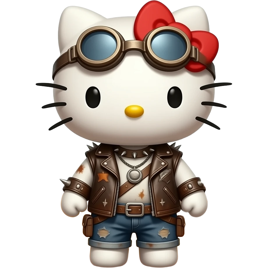 hello kitty as mad max emoji