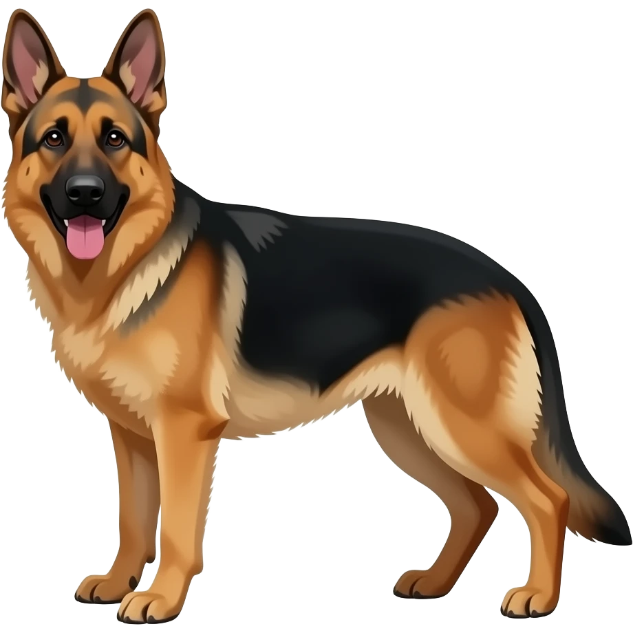 Perro pastor aleman para poder pegar en texto emoji