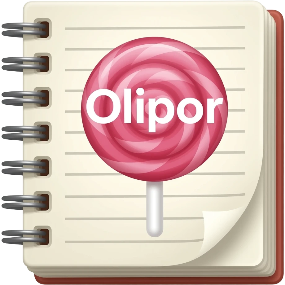 Do a notebook where it's written Lolipop emoji