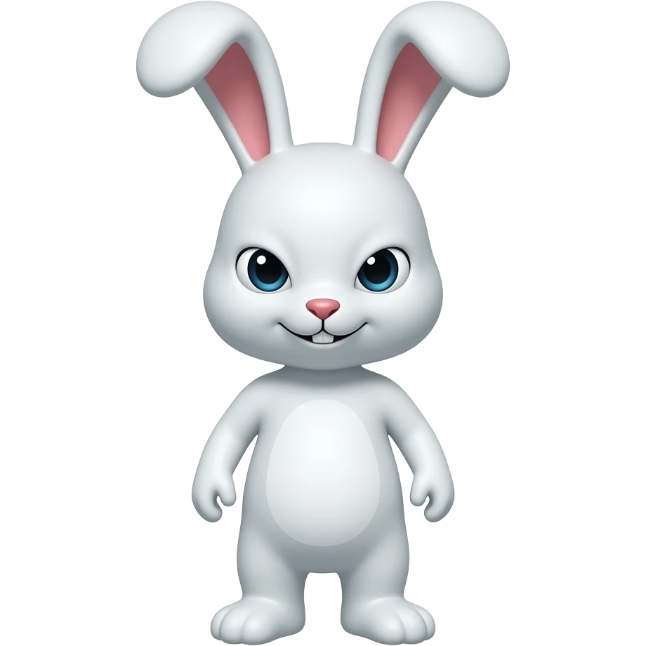 Evil bunny white emoji