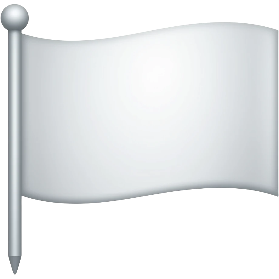 White flag with white pin on it emoji