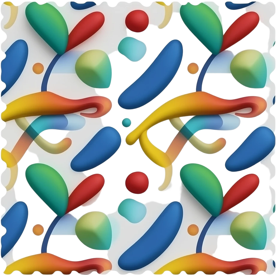 abstract pattern miro like in 3d emoji
