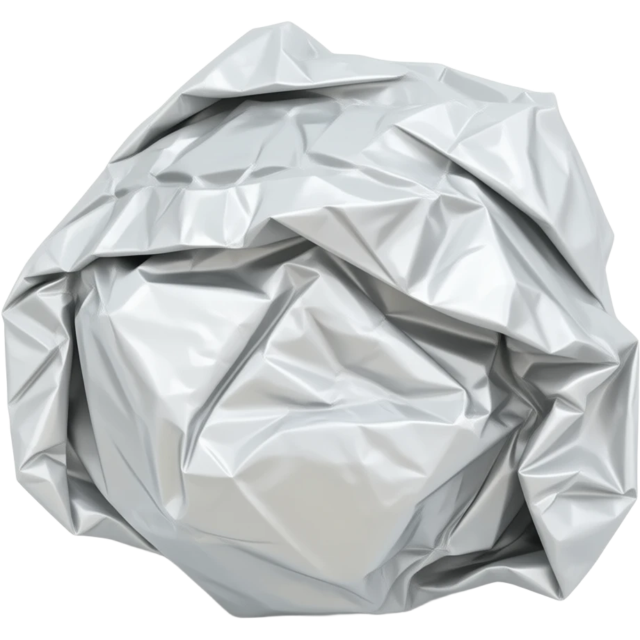 смятый кусок  фольги emoji
