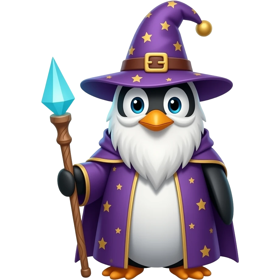 Penguin Wizard emoji