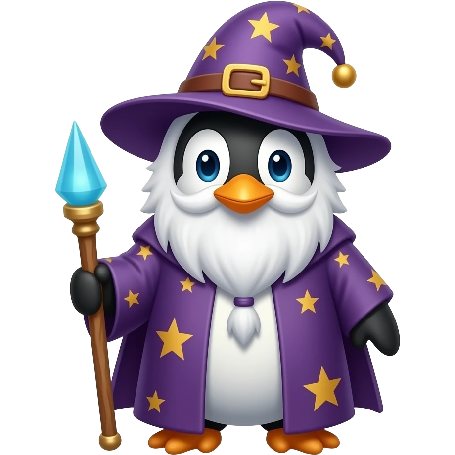 Penguin Wizard emoji