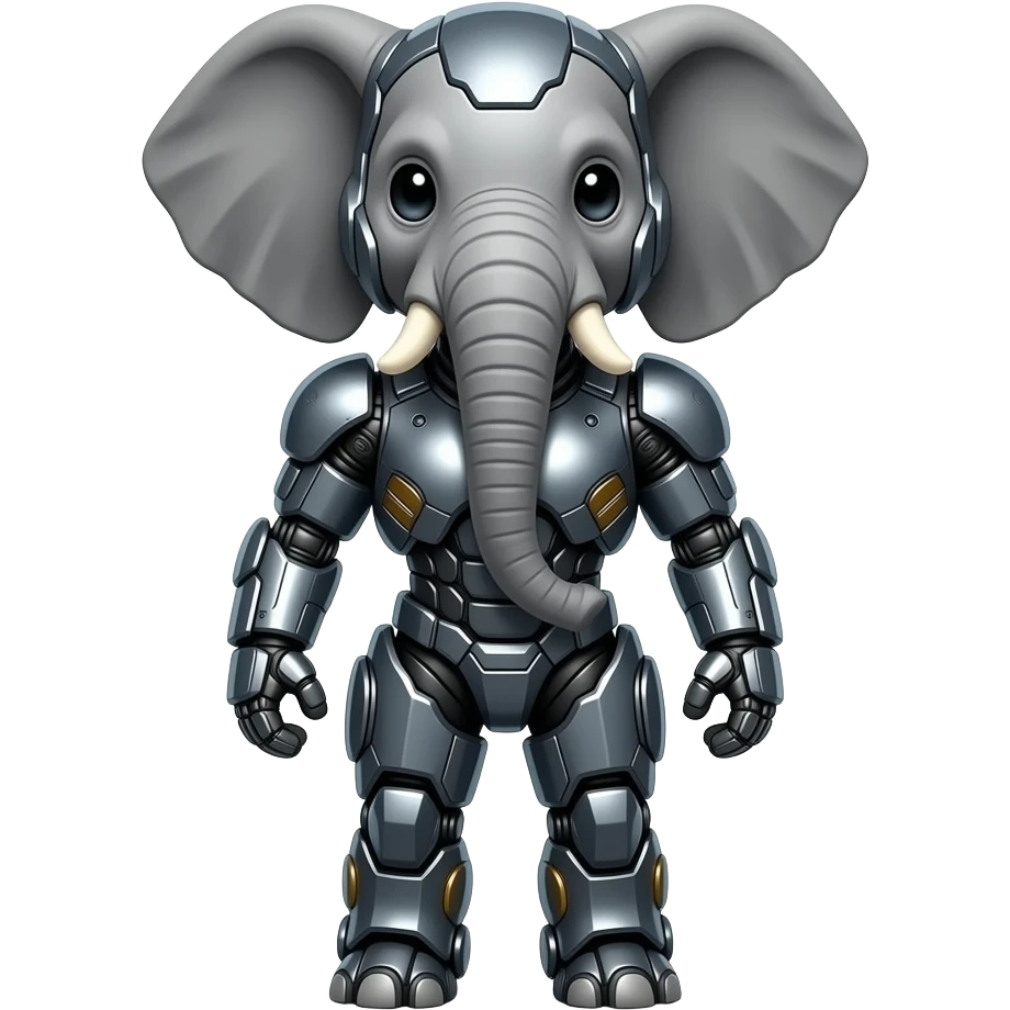 Antrophomorphic elephant mech emoji