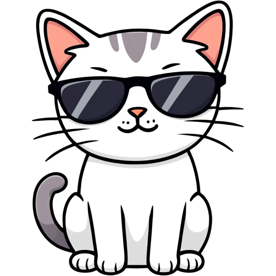 Cat with sunglasses emoji