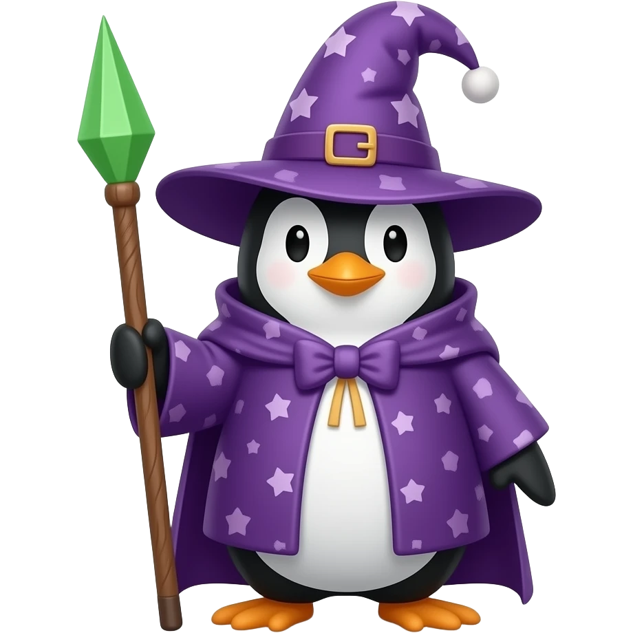 Penguin Wizard emoji