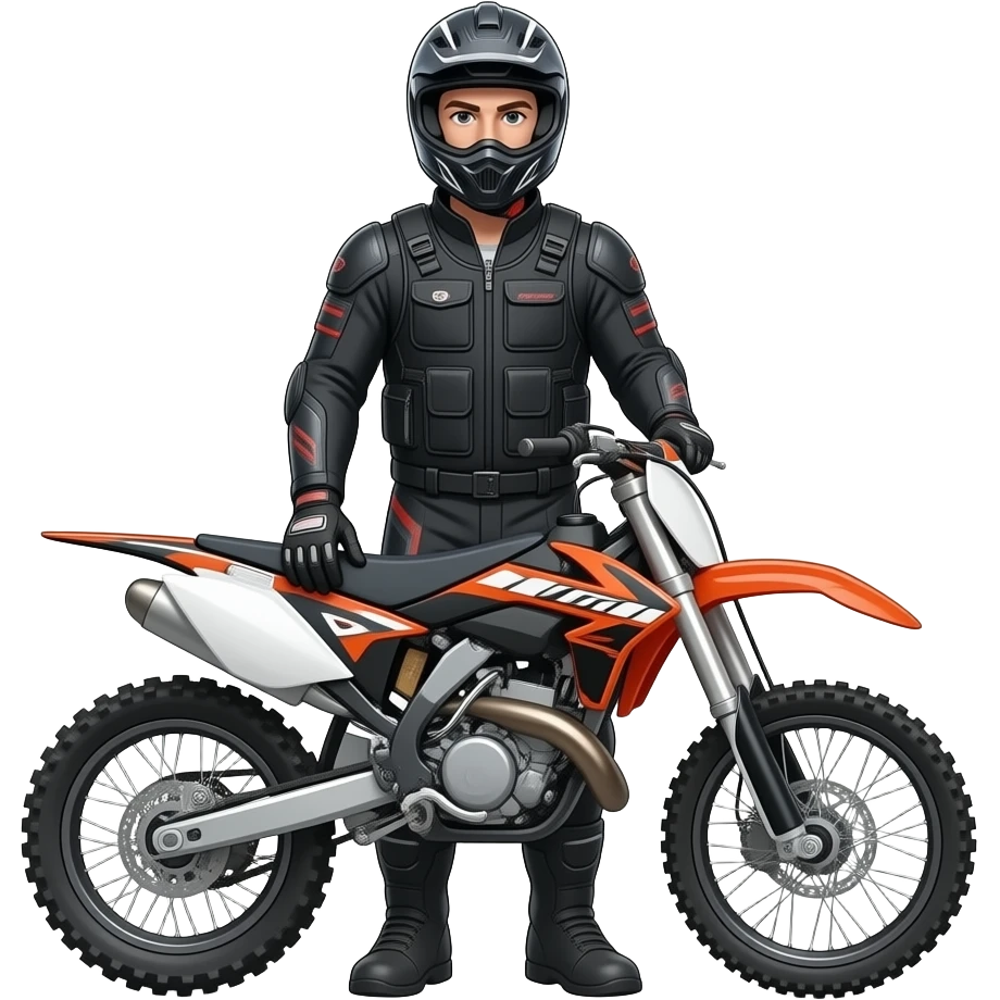 peto protector para motociclista off road emoji