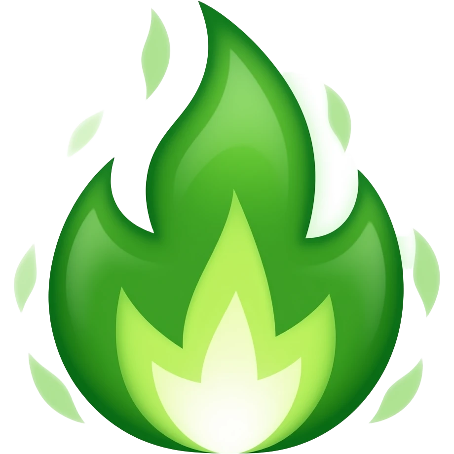 Green fire emoji