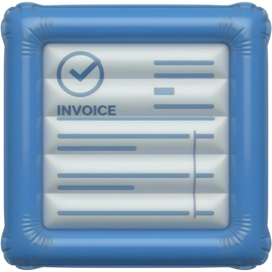 inflatable invoice color #003B73 emoji
