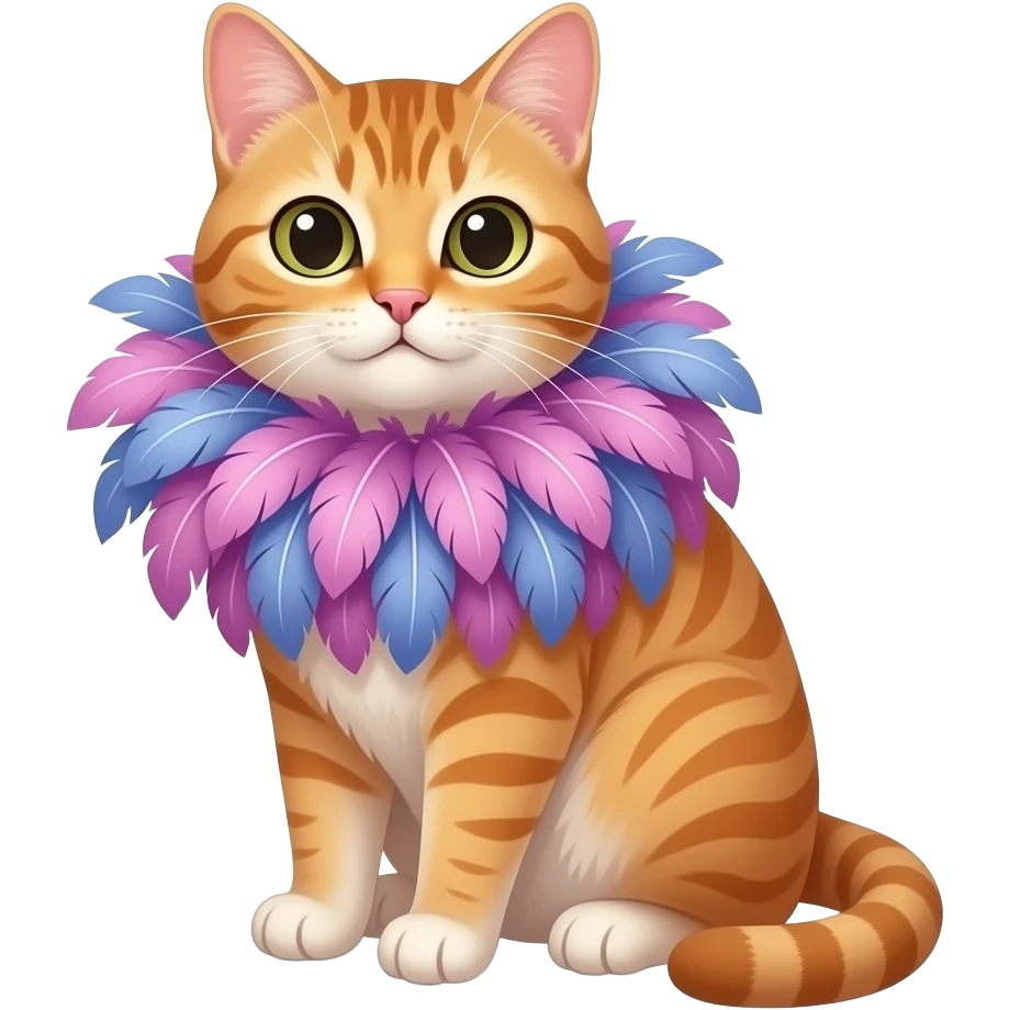 feather boa a cat emoji