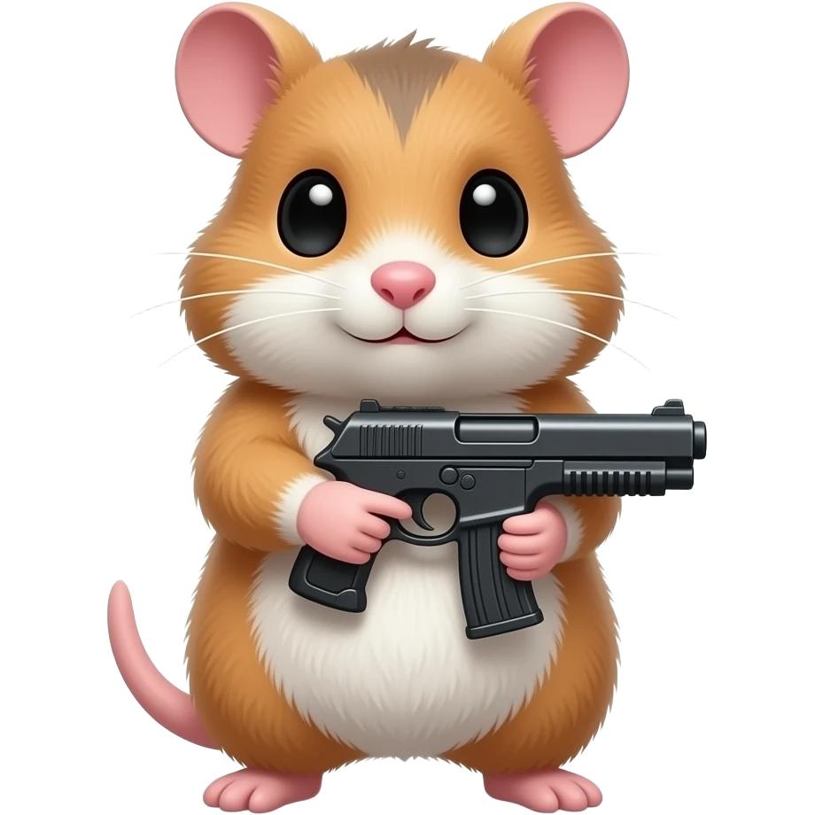 hamster with gun emoji