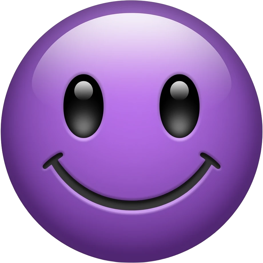 Happy Circle Purple emoji