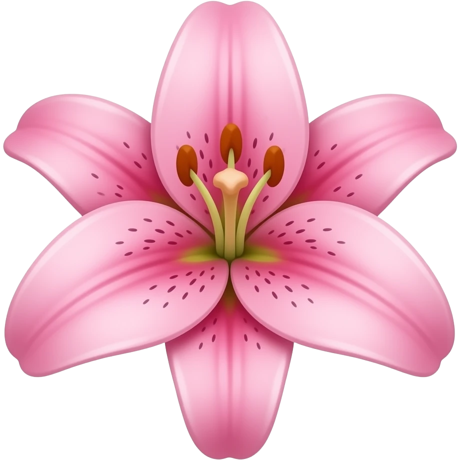 Pink lily emoji