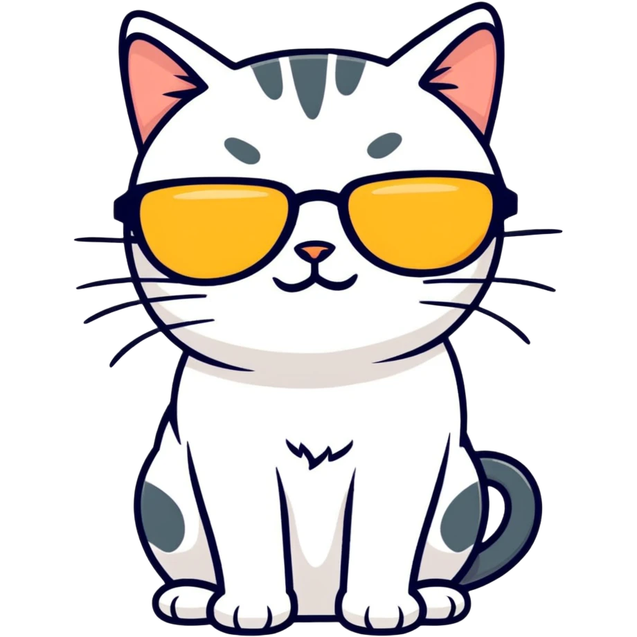 Cat with sunglasses emoji