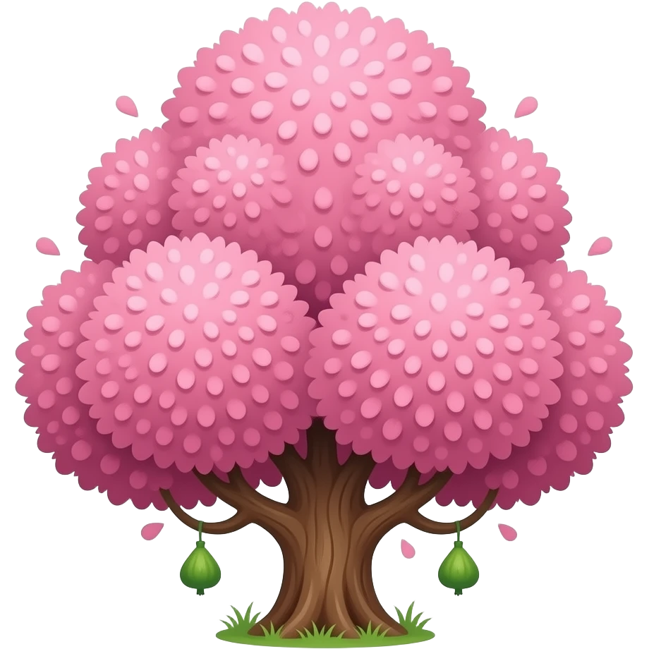 Pink Truffula tree emoji | AI Emoji Generator