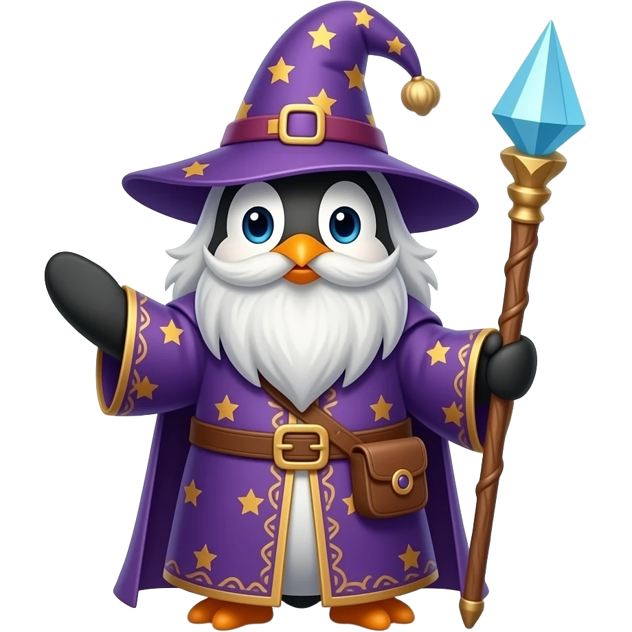 Penguin Wizard emoji