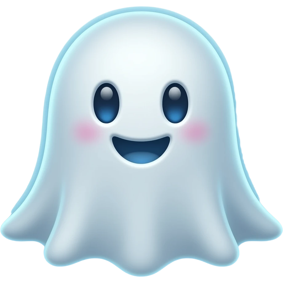 a cute receipt ghost emoji