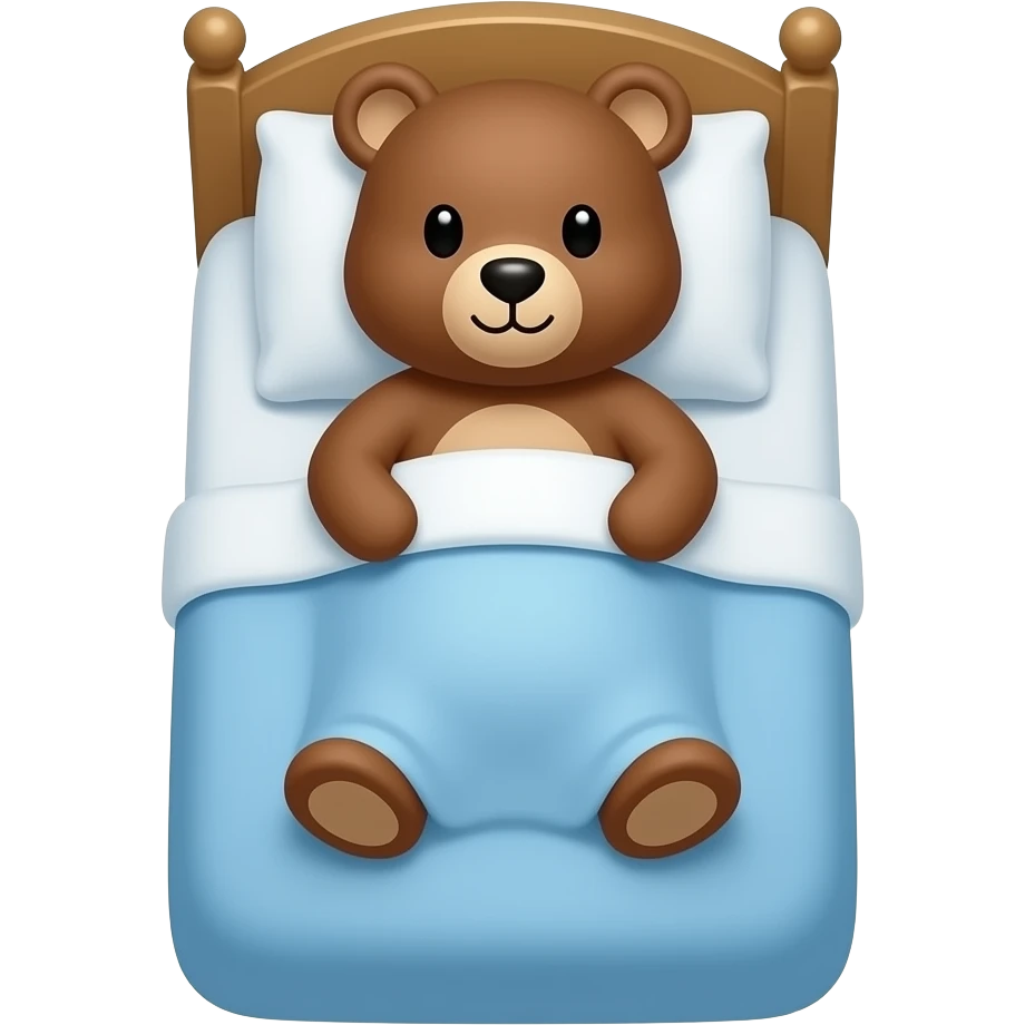 Bear in bed emoji