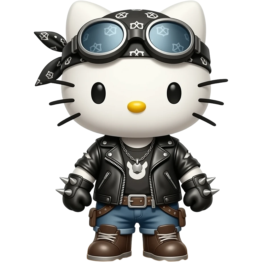 hello kitty as mad max emoji