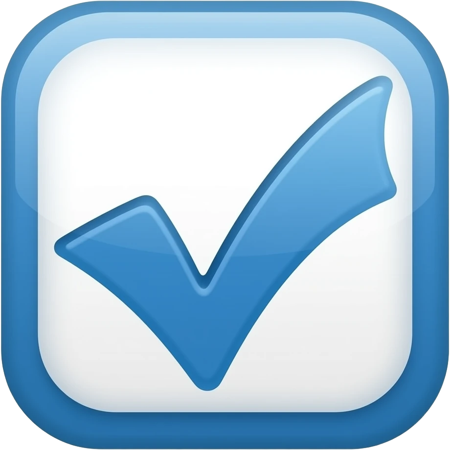 Blue tick emoji