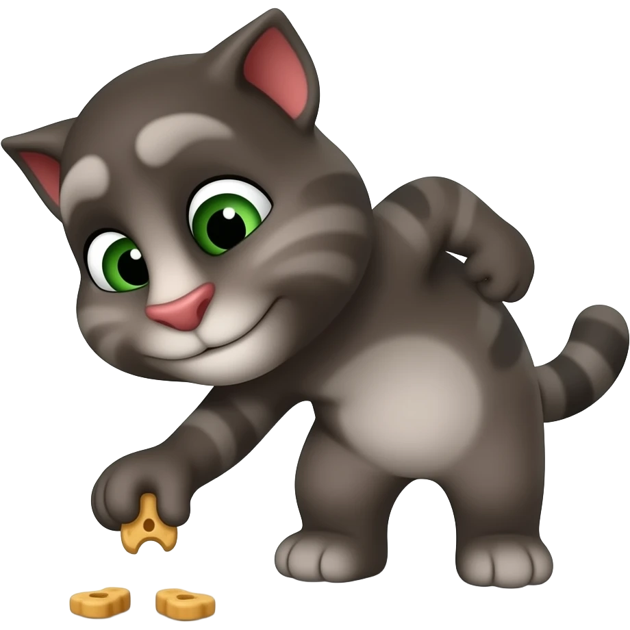 صد تاTalking Tom درحال چیدن جفکرو emoji