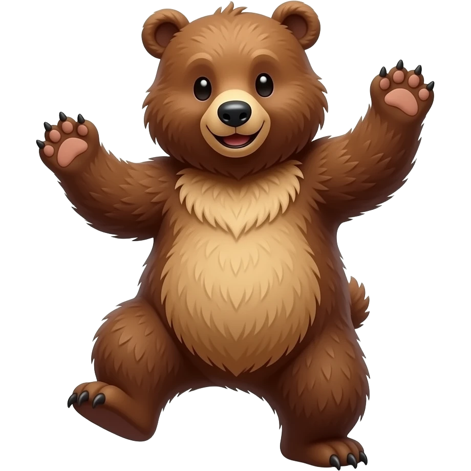 Make me a dancing bear in comic optic emoji