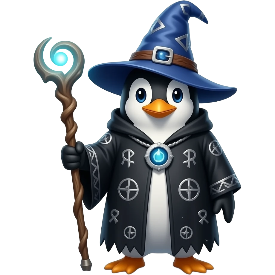 Penguin Wizard emoji